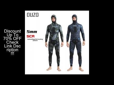 Men Swimwear Thickened Warm 5mm Fishing Suit Divingsuit Wetsuit Hooded Camouflage Diving Surfing Clo