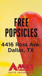 Cool off with A-MAX! We're giving away free popsicles today from 2 to 4 PM at 4416 Ross Ave, Dallas. Stop by for a sweet treat and great savings on your insurance! | A-MAX Auto Insurance