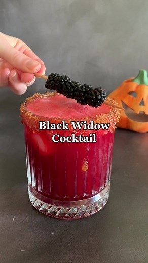 Low-Carb Black Widow Cocktail Recipe for Halloween Parties