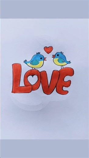 Two Bird in Love 💕😘 easy drawing #drawing #art #shortsfeed #howtodraw #stepbystep #youtubeshorts