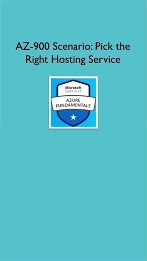 AZ-900 Scenario Question | Best Azure Service for Web Apps?