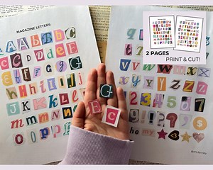 Printable Letters Magazine Cutouts | 100 Pieces | Digital Download for Junk Journal, Scrapbook, Pen Pal | Ransom Note Letters to Print & Cut - Etsy