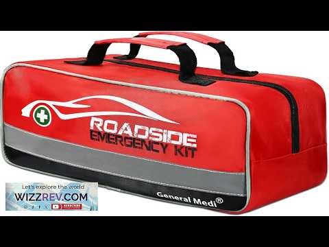 General Medi 127 Pieces Roadside Car Emergency Kit Include Mini First Aid Kit