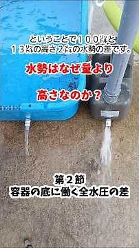 第２節 水の勢いは何で決まる？容器の容量と全水圧。 #設備 #施工