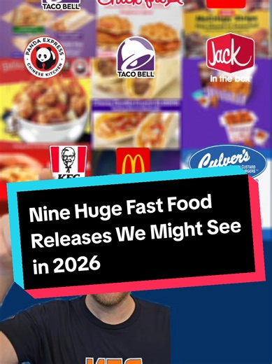 2026 is looking like another huge year for fast food releases and here are nine big ones you might see headed our way! Taco Bell has been testing so many items, but the new Luxe Value Menu has Salted Caramel Churros that I need immediately along with new Cheesy Gordita Crunch Sliders! McDonald's is testing new seasoned and glazed McCrispy Strips as well as the Big Arch burger. The Panda Express x Buldak collab is AMAZING and needs a nationwide release and Jack in the Box tested new BBQ potato ch