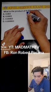 CIVIL SERVICE EXAM AUGUST 2024 Numerical Ability Multiplying Decimal Numbers | MAD MATH TV