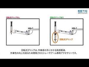 ねじ締付時のナットランナ操作性を向上させる回転式グリップとは？（トレーサアームオプション）