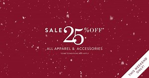 This weekend only! Enjoy 25% off* all apparel and accessories, in store and online. Shop now: http://rts.cc/ZoeE30mUmsG #Roots #Sale #Promo | Roots