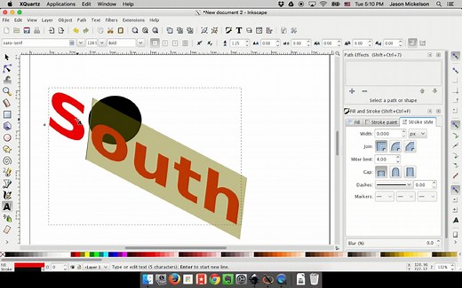 Move, Skew, and Rotate Text - Inkscape