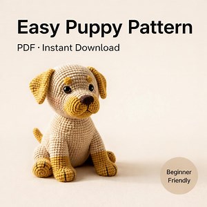 Crochet Puppy Pattern PDF – Beginner Friendly Dog Amigurumi - Instant Download - Etsy Australia
