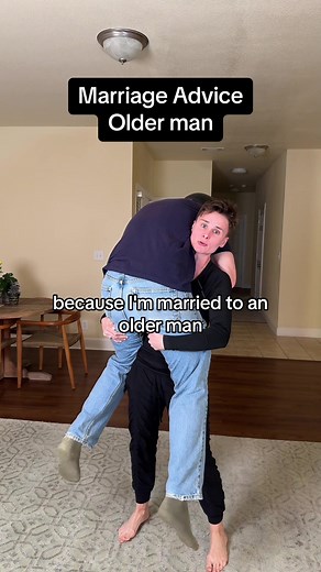 Marriage Advice: Woman Lifting and Carrying Older Man