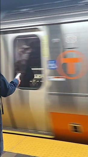 MBTA Orange Line Arrives at Downtown Crossing