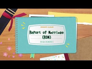 Report Of Marriage ( ROM ) Requirements | PCG San Francisco | With Samples | Part 1