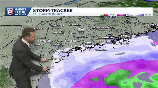 Snow moves out of Maine & the cold moves in (1/19/2025)