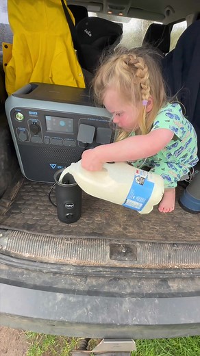 Nothing gets in the way when it comes to a babychino. #bluetti #leicestershire #vizsla #baby #fyp #ad