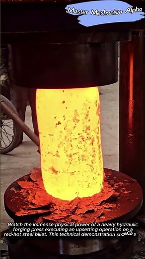 How industrial forging presses compress raw steel ingots under multi-ton loads #engineering