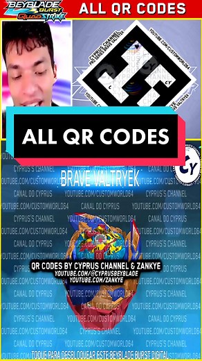 Todos Beyblade Burst Quad Strike QR Codes Pro Series #beyblade #beybladeburst #CyprusChannel #beybladeburstbu #beybladeburstdynamitebattle #beybladeburstquaddrive #Beybladeburstqrcodes #beybladeburstapp #beybladeburstquadstrike