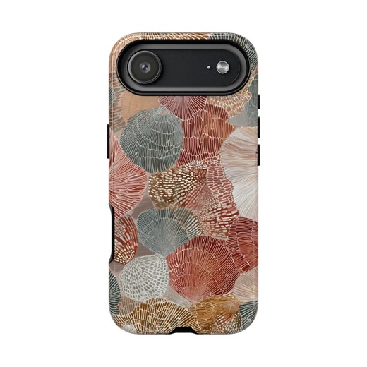 Seashell Tile Line Art Pattern Phone Case | Tough Phone Case| iPhone 17- XS MAX, Samsung Galaxy S25- S20 Ultra - Etsy