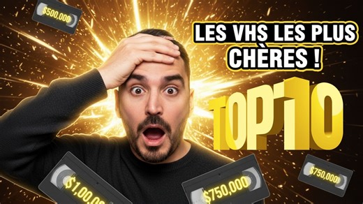 Les 10 VHS les PLUS CHÈRES du monde 😱📼 (Tu en as peut-être une !) Aujourd’hui, on va découvrir ensemble les 10 cassettes VHS les plus chères du monde… Et qui sait : peut-être que l’une d’elles dort encore dans votre garage ou votre grenier. 📼🔥 Restez bien jusqu’à la fin, parce qu’on va aussi vérifier les vrais prix en France, histoire de voir si les records américains sont réalistes chez nous… ou si c’est juste de la folie du marché US. Dans cette vidéo : 🎥 Les VHS les plus chères jamais ve