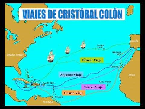 Los Cuatro Viajes que realizó Cristobal Colón a América 🌎