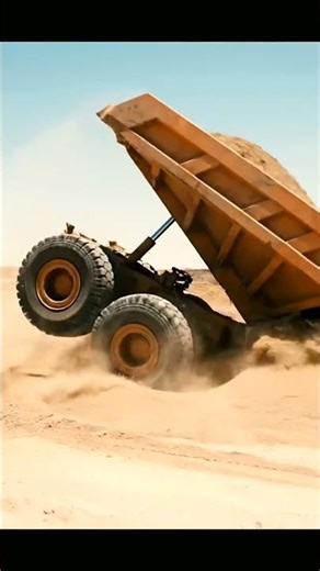Massive Dump Truck in Action! 🚚💨 Watch This Heavy Hauler Unload Sand!