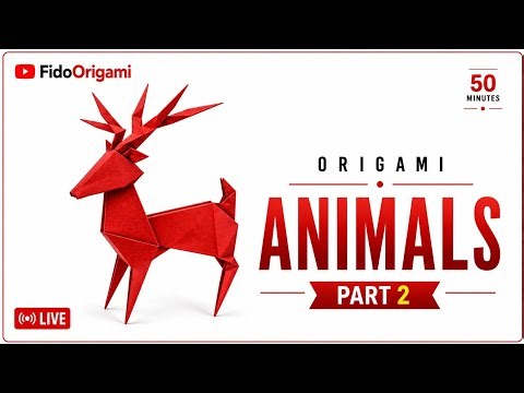 🦌 Origami Animals Live – Part 2 | Relaxing Origami Art