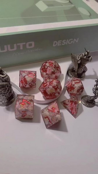 Full pattern dice set,do you like this one? #tiktokdice #dndtiktok #dice #dicetok #diceset #resindice #ttrpgtiktok #dicemaker #dnddice #dnddice #dicegoblin #newdice #tiktok