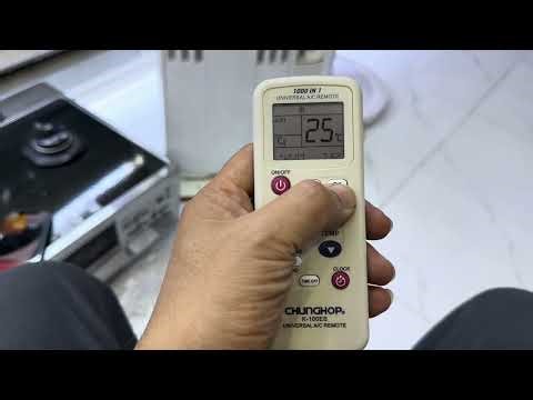 Instructions on how to find the frequency of a universal remote control for air conditioners/air ...
