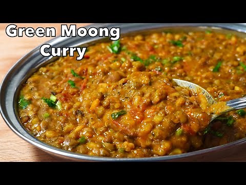 GREEN MOONG BEAN CURRY | Moong Tadka Recipe (HEALTHY & DELICIOUS)