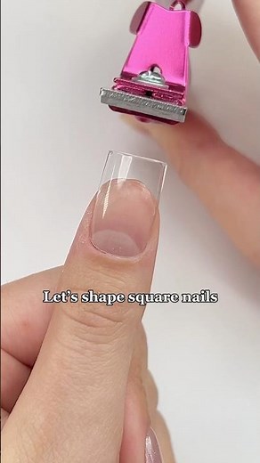 How To Shape Square Nails #nails #nailshaping #nailboo #nailboopartner