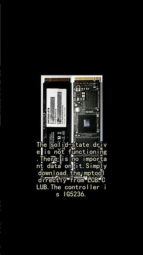 IG5236 mptool for repairing solid-state drive (SSD) failures