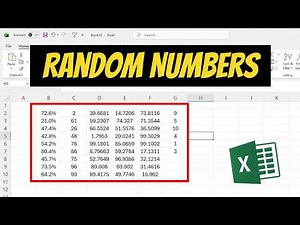How To Create Random Numbers In Excel