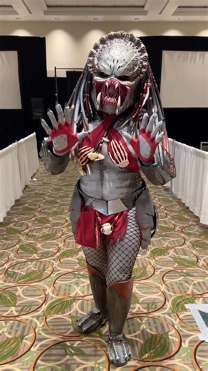 When a pred fan sees Female Yautja #cosplay #megacon
