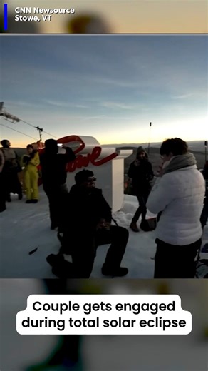 She said YES! A man popped the question during the total solar eclipse. #solareclipse #eclipse #solareclipse2024 #proposal | KWCH 12 News