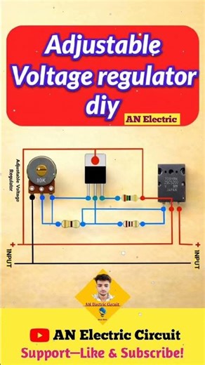 Adjustable Voltage Regulator Diy | #shortsfeed #electronic #shorts #viral