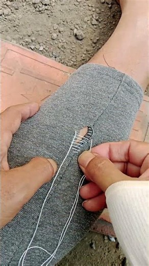 tutorial repairing ripped women's leggings #sewing