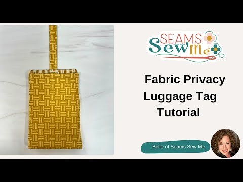 How to Make an Easy Fabric Privacy Luggage Tag! Bonus FREE insert!