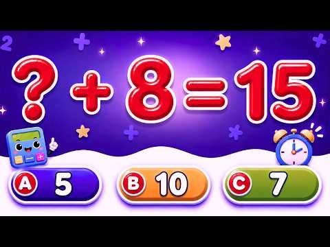 🏆 Kindergarten Math Challenge | Mixed Math Quiz for Kids | Test Your Math Skills! 🧠