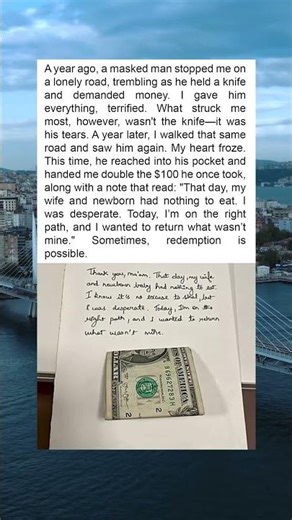 A Year Later: Redemption in the Form of a Note and a $200 Bill