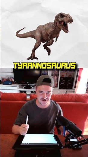 Drawing a Tyrannosaurus Rex in 30 seconds #dinosaur #trex #tyrannosaurus #drawing #art