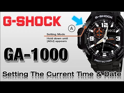 GA-1000 G-SHOCK 5302 Set Time, Date, and 12/24H Format - Easy Tutorial