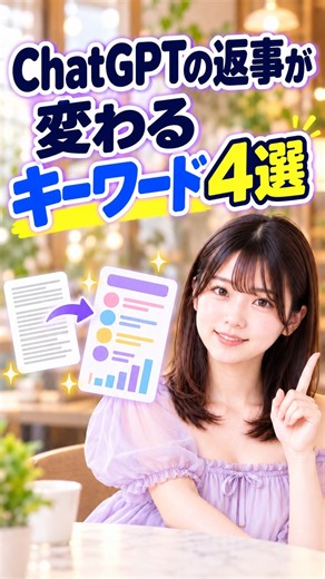 ChatGPTの返事が変わるキーワード4選