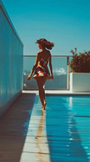 Gorgeous Poolside Moment | Sunlight, Water, and Confidence ☀️