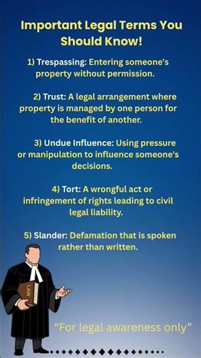Important Legal Terms You Must Know Legal Awareness #LegalAwareness