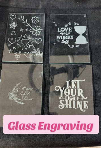 Engraving glass with the Wecreat Vista, Vision 20 and Vision 40. Follow on YouTube! #wecreat #wecreate #diodelaser #glassengraving #laserengraving