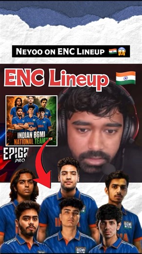 Neyoo On ENC Lineup 🇮🇳😱 #jonathan #neyo #bgmi #soul #s8ul #scout