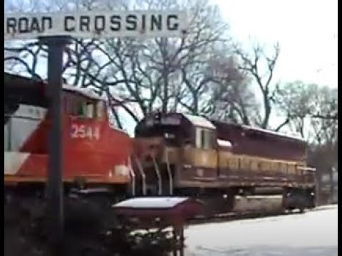 Wisconsin Central SD45 towing CN M348. 1 31 04