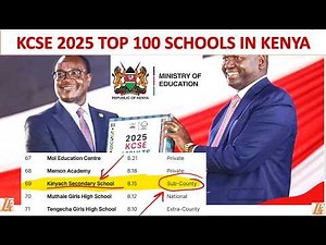 TOP 100 SCHOOLS KCSE 2025 RESULTS | BEST PERFORMING SCHOOLS IN KENYA | GRADE 10