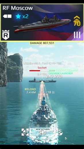 🔥RF Moscow After Buff Damage Test #modernwarships