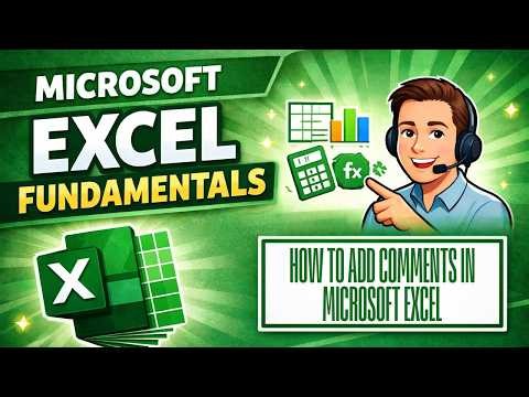 How to Add Comments in Excel | Microsoft Excel Fundamentals